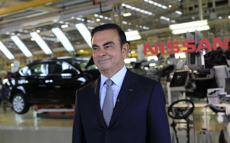 Nissan Chief Executive Carlos Ghosn smiles during an interview with Reuters at the company's new plant in Aguascalientes, Mexico, November 1 Nissan Chief Executive Carlos Ghosn smiles during an interview with Reuters at the company's new plant in Aguascalientes, Mexico, November 1