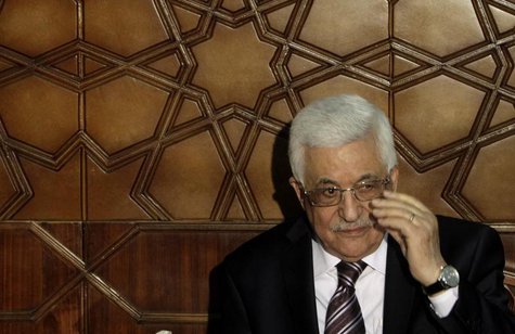 Palestinian President Mahmoud Abbas attends a meeting with Egyptian Grand Imam of Al-Azhar Ahmed al-Tayeb (not pictured) at al-Azhar's headq Palestinian President Mahmoud Abbas attends a meeting with Egyptian Grand Imam of Al-Azhar Ahmed al-Tayeb (not pictured) at al-Azhar's headq