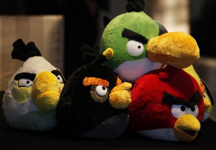 Angry Birds toys are displayed during a news conference in Hong Kong July 3, 2012. REUTERS/Bobby Yip Angry Birds toys are displayed during a news conference in Hong Kong July 3, 2012. REUTERS/Bobby Yip