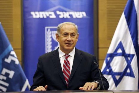 Israel's Prime Minister Benjamin Netanyahu attends a Likud-Beitenu faction meeting at the Knesset, the Israeli parliament, in Jerusalem Nove Israel's Prime Minister Benjamin Netanyahu attends a Likud-Beitenu faction meeting at the Knesset, the Israeli parliament, in Jerusalem Nove