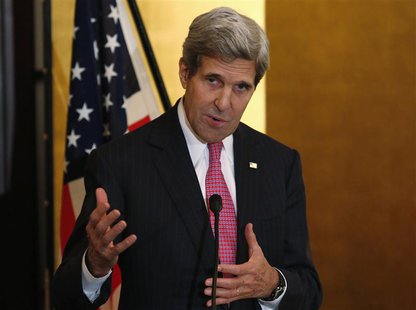 U.S. Secretary of State John Kerry speaks at a reception at the Japanese Ambassador's Residence in Washington November 12, 2013. REUTERS/Yur U.S. Secretary of State John Kerry speaks at a reception at the Japanese Ambassador's Residence in Washington November 12, 2013. REUTERS/Yur