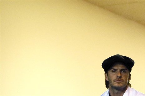 Former England footballer David Beckham watches the international rugby union match between England and Argentina at Twickenham in London No Former England footballer David Beckham watches the international rugby union match between England and Argentina at Twickenham in London No