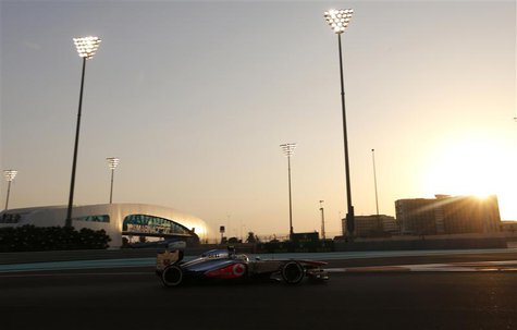 McLaren Formula One driver Sergio Perez of Mexico drives during the qualifying session of the Abu Dhabi F1 Grand Prix at the Yas Marina circ McLaren Formula One driver Sergio Perez of Mexico drives during the qualifying session of the Abu Dhabi F1 Grand Prix at the Yas Marina circ
