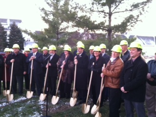 Governor Walker (fourth from right) joins in groundbreaking Governor Walker (fourth from right) joins in groundbreaking