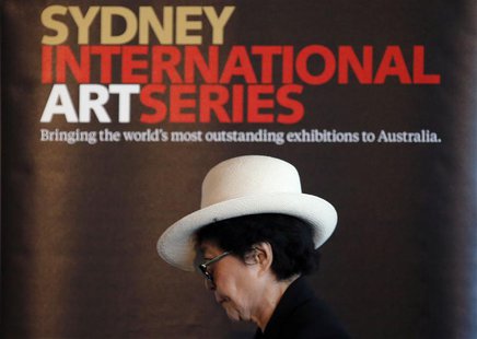 Artist Yoko Ono arrives for the official launch of her exhibition titled 'War is Over! (if you want it): Yoko Ono' at the Museum of Contempo Artist Yoko Ono arrives for the official launch of her exhibition titled 'War is Over! (if you want it): Yoko Ono' at the Museum of Contempo