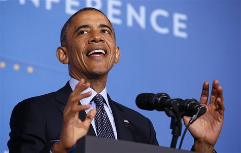 U.S. President Barack Obama speaks at the 2013 White House Tribal Nations Conference at the Department of the Interior in Washington Novembe U.S. President Barack Obama speaks at the 2013 White House Tribal Nations Conference at the Department of the Interior in Washington Novembe