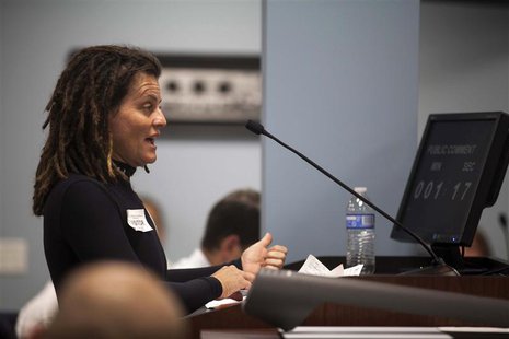 Stormy Rose of Chandler, Arizona, addresses the Arizona Corporations Commission in Phoenix November 13, 2013. REUTERS/Samantha Sais Stormy Rose of Chandler, Arizona, addresses the Arizona Corporations Commission in Phoenix November 13, 2013. REUTERS/Samantha Sais
