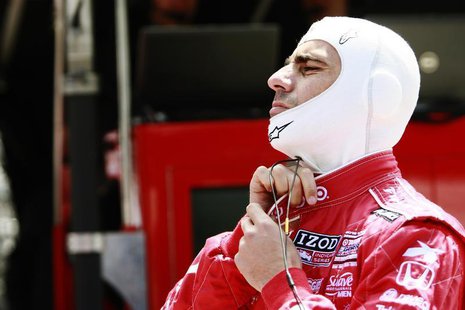 Target Chip Ganassi Racing driver Dario Franchitti of Scotland adjusts his driving suit during a practice session at the Indianapolis Motor Target Chip Ganassi Racing driver Dario Franchitti of Scotland adjusts his driving suit during a practice session at the Indianapolis Motor