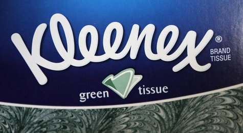 A package of Kleenex brand tissue, made by Kimberly-Clark, is shown in Boca Raton, Florida October 22, 2013. REUTERS/Joe Skipper A package of Kleenex brand tissue, made by Kimberly-Clark, is shown in Boca Raton, Florida October 22, 2013. REUTERS/Joe Skipper