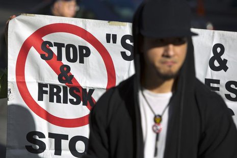 People attend a news conference against the Stop-and-Frisk program, outside the Federal Court in New York November 1, 2013. REUTERS/Andrew K People attend a news conference against the Stop-and-Frisk program, outside the Federal Court in New York November 1, 2013. REUTERS/Andrew K