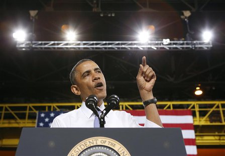 U.S. President Barack Obama speaks about the economy during a visit to ArcelorMittal steel mill in Cleveland, Ohio November 14, 2013. REUTER U.S. President Barack Obama speaks about the economy during a visit to ArcelorMittal steel mill in Cleveland, Ohio November 14, 2013. REUTER