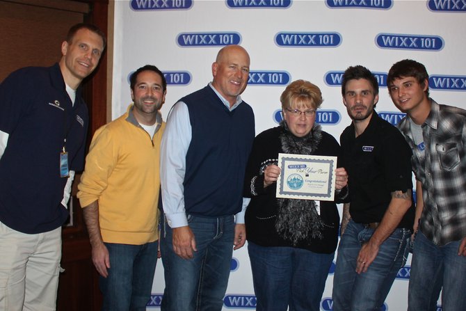 Corey/Nick/Murphy/Jake/Tanner with Jeanette Christenson our Pick Your Purse 2013 Grand Prize Winner!