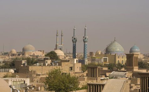 Mosques are pictured in the skyline of Yazd, 700 km (435 miles) south of Tehran, October 15, 2008. REUTERS/Caren Firouz Mosques are pictured in the skyline of Yazd, 700 km (435 miles) south of Tehran, October 15, 2008. REUTERS/Caren Firouz