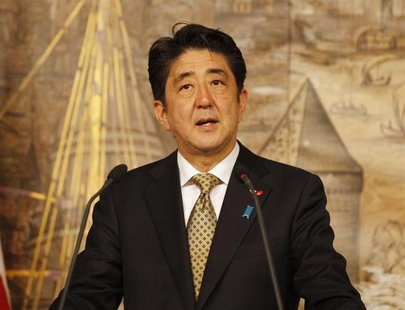 Japanese Prime Minister Shinzo Abe talks during a news conference after his meeting with Turkey's Prime Minister Tayyip Erdogan in Istanbul Japanese Prime Minister Shinzo Abe talks during a news conference after his meeting with Turkey's Prime Minister Tayyip Erdogan in Istanbul