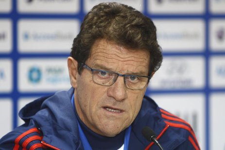 Russia's national team head coach Fabio Capello speaks during a news conference ahead of their 2014 World Cup qualifying soccer match agains Russia's national team head coach Fabio Capello speaks during a news conference ahead of their 2014 World Cup qualifying soccer match agains