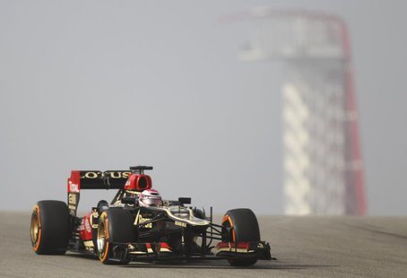 Lotus Formula One driver Heikki Kovalainen of Finland drives during the first practice session of the Austin F1 Grand Prix at the Circuit of Lotus Formula One driver Heikki Kovalainen of Finland drives during the first practice session of the Austin F1 Grand Prix at the Circuit of