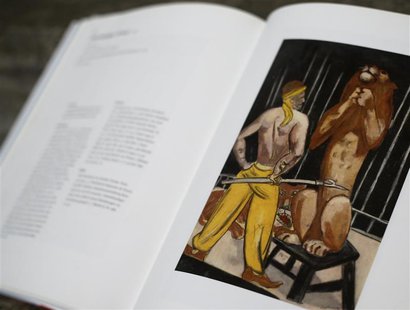 File photo of a print of the painting 'Lion-Tamer' by artist Max Beckmann is displayed in a book about the German expressionist at Lempertz File photo of a print of the painting 'Lion-Tamer' by artist Max Beckmann is displayed in a book about the German expressionist at Lempertz