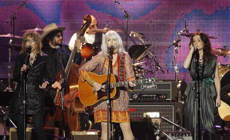 Lucinda Williams (L), Emmylou Harris (C) and Patty Griffin perform "Comes A Time" at the 2010 MusiCares Person of the Year tribute honoring Lucinda Williams (L), Emmylou Harris (C) and Patty Griffin perform "Comes A Time" at the 2010 MusiCares Person of the Year tribute honoring