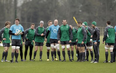 Ireland's rugby team gather for team training at their Carton House training camp in County Kildare February 9, 2012, ahead of their next Si Ireland's rugby team gather for team training at their Carton House training camp in County Kildare February 9, 2012, ahead of their next Si