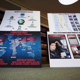 Charts showing information related to eight members belonging to a New York-based cell of a global cyber criminal organization are displayed Charts showing information related to eight members belonging to a New York-based cell of a global cyber criminal organization are displayed
