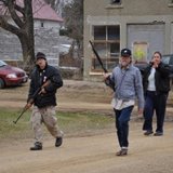 Craig Cobb and Kynan Dutton doing armed patrols in Leith, N.D. Photo courtesy Gregory Bruce Craig Cobb and Kynan Dutton doing armed patrols in Leith, N.D. Photo courtesy Gregory Bruce