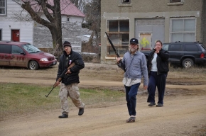 Craig Cobb and Kynan Dutton doing armed patrols in Leith, N.D. Photo courtesy Gregory Bruce Craig Cobb and Kynan Dutton doing armed patrols in Leith, N.D. Photo courtesy Gregory Bruce