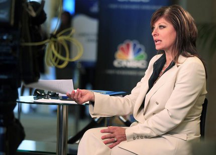 Television journalist Maria Bartiromo, anchor of CNBC's "Closing Bell with Maria Bartiromo," is shown on location at the Milken Institute Gl Television journalist Maria Bartiromo, anchor of CNBC's "Closing Bell with Maria Bartiromo," is shown on location at the Milken Institute Gl