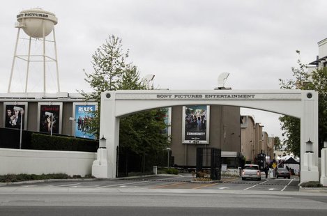An entrance gate to Sony Pictures Entertainment at the Sony Pictures lot is pictured in Culver City, California April 14, 2013. REUTERS/Fred An entrance gate to Sony Pictures Entertainment at the Sony Pictures lot is pictured in Culver City, California April 14, 2013. REUTERS/Fred