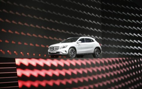 The new SUV Mercedes GLA is displayed during a media preview day at the Frankfurt Motor Show (IAA) September 10, 2013. REUTERS/Wolfgang Ratt The new SUV Mercedes GLA is displayed during a media preview day at the Frankfurt Motor Show (IAA) September 10, 2013. REUTERS/Wolfgang Ratt