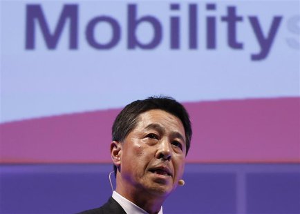 Mazda Motor Corp Chief Executive Officer Masamichi Kogai speaks during an event ahead of the Tokyo Motor Show in Tokyo November 19, 2013. RE Mazda Motor Corp Chief Executive Officer Masamichi Kogai speaks during an event ahead of the Tokyo Motor Show in Tokyo November 19, 2013. RE