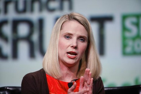 Marissa Mayer, President and CEO of Yahoo!, speaks on stage during a fireside chat session at TechCrunch Disrupt SF 2013 in San Francisco, C Marissa Mayer, President and CEO of Yahoo!, speaks on stage during a fireside chat session at TechCrunch Disrupt SF 2013 in San Francisco, C