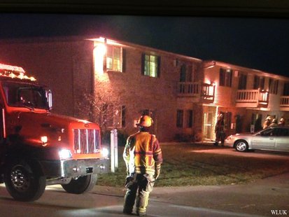 De Pere Fire and Rescue officers respond to apartment complex at 1746 Burgoyne Dr. for high levels of carbon monoxide on Nov. 18, 2013. (Photo from: FOX 11). De Pere Fire and Rescue officers respond to apartment complex at 1746 Burgoyne Dr. for high levels of carbon monoxide on Nov. 18, 2013. (Photo from: FOX 11).