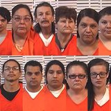 Clockwise from upper left: Basina, Bellomy, Burnett, D. Curtiss, R. Curtiss, A. Daniels, L. Daniels, Holmes, Larock, Malone, Mcgeshick, Olds, Poler, Powless, Vanzile, White, Williams. (Photo from: Forest County Sheriff's Department). Clockwise from upper left: Basina, Bellomy, Burnett, D. Curtiss, R. Curtiss, A. Daniels, L. Daniels, Holmes, Larock, Malone, Mcgeshick, Olds, Poler, Powless, Vanzile, White, Williams. (Photo from: Forest County Sheriff's Department).