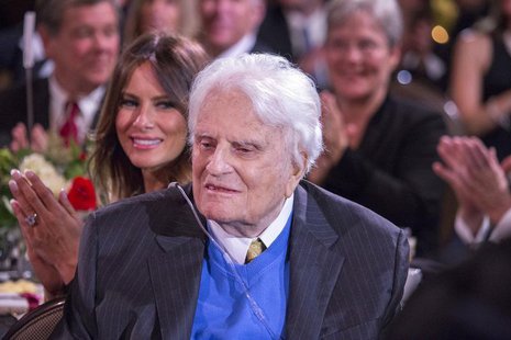 Billy Graham is pictured during a celebration for his 95th birthday in Asheville, North Carolina, in this November 7, 2013 handout photo pro Billy Graham is pictured during a celebration for his 95th birthday in Asheville, North Carolina, in this November 7, 2013 handout photo pro