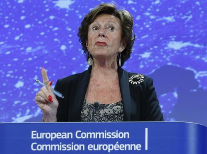 European Commissioner for Digital Agenda Neelie Kroes holds a news conference on the European Commission telecoms package in Brussels Septem European Commissioner for Digital Agenda Neelie Kroes holds a news conference on the European Commission telecoms package in Brussels Septem
