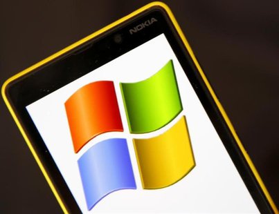 A Nokia Lumia 820 smartphone with Microsoft logo on the screen is shown in a photo illustration taken in the central Bosnian town of Zenica, A Nokia Lumia 820 smartphone with Microsoft logo on the screen is shown in a photo illustration taken in the central Bosnian town of Zenica,
