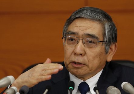 Bank of Japan Governor Haruhiko Kuroda attends a news conference at the BOJ headquarters in Tokyo October 31, 2013. REUTERS/Yuya Shino Bank of Japan Governor Haruhiko Kuroda attends a news conference at the BOJ headquarters in Tokyo October 31, 2013. REUTERS/Yuya Shino