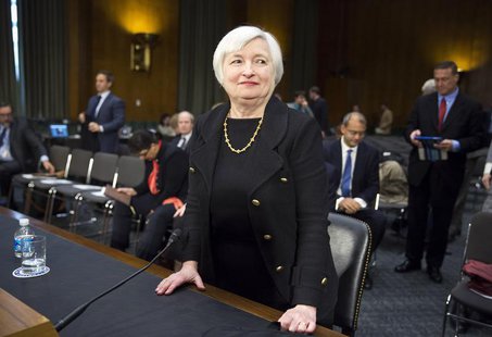 U.S. Federal Reserve Vice Chair Janet Yellen stands after testifying during a confirmation hearing on her nomination to be the next chairman U.S. Federal Reserve Vice Chair Janet Yellen stands after testifying during a confirmation hearing on her nomination to be the next chairman
