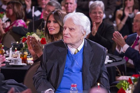 Billy Graham is pictured during a celebration for his 95th birthday in Asheville, North Carolina, in this November 7, 2013 handout photo pro Billy Graham is pictured during a celebration for his 95th birthday in Asheville, North Carolina, in this November 7, 2013 handout photo pro
