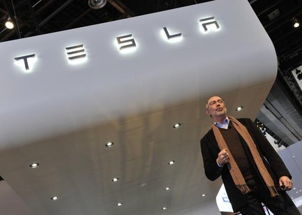 George Blankenship, Vice President Sales and Ownership for Tesla, speaks at the North American International Auto Show in Detroit, Michigan George Blankenship, Vice President Sales and Ownership for Tesla, speaks at the North American International Auto Show in Detroit, Michigan