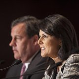 Governor Nikki Haley (R-SC) answers a question during a news briefing at the 2013 Republican Governors Association conference in Scottsdale, Governor Nikki Haley (R-SC) answers a question during a news briefing at the 2013 Republican Governors Association conference in Scottsdale,