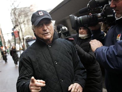 Bernard Madoff walks back to his apartment in New York December 17, 2008. REUTERS/Shannon Stapleton Bernard Madoff walks back to his apartment in New York December 17, 2008. REUTERS/Shannon Stapleton
