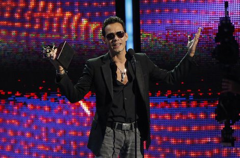 Marc Anthony accepts the award for record of the year for "Vivir Mi Vida" onstage during the 14th Latin Grammy Awards in Las Vegas, Nevada N Marc Anthony accepts the award for record of the year for "Vivir Mi Vida" onstage during the 14th Latin Grammy Awards in Las Vegas, Nevada N