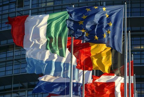 File picture shows European Union member states' flags flying in front of the building of the European Parliament in Strasbourg, April 21, 2 File picture shows European Union member states' flags flying in front of the building of the European Parliament in Strasbourg, April 21, 2