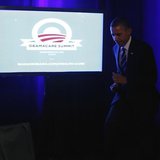 U.S. President Barack Obama takes the stage to deliver remarks on the Affordable Care Act, commonly known as Obamacare, at an Organizing for U.S. President Barack Obama takes the stage to deliver remarks on the Affordable Care Act, commonly known as Obamacare, at an Organizing for