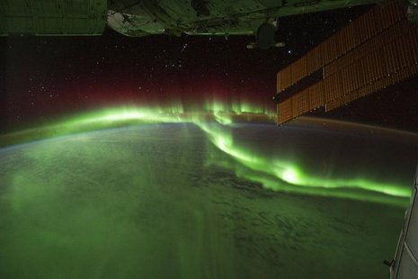 Aurora Australis or "Southern lights" are seen in this picture captured by astronauts on the International Space Station (ISS) with a digita Aurora Australis or "Southern lights" are seen in this picture captured by astronauts on the International Space Station (ISS) with a digita