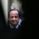 French President Francois Hollande talks to journalists in the courtyard of the Elysee Palace before a meeting in Paris, November 21, 2013. French President Francois Hollande talks to journalists in the courtyard of the Elysee Palace before a meeting in Paris, November 21, 2013.