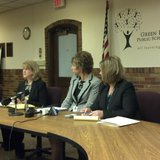 Green Bay Area Public School District officials holding a press conference discussing the firing of Nicolet Elementary School principal Melisa Ellingson on Nov. 22, 2013. (Photo by: WTAQ Reporter Jeff Flynt) Green Bay Area Public School District officials holding a press conference discussing the firing of Nicolet Elementary School principal Melisa Ellingson on Nov. 22, 2013. (Photo by: WTAQ Reporter Jeff Flynt)