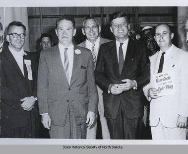 Myron Bright and Sen. Quentin Burdick with JFK. Myron Bright and Sen. Quentin Burdick with JFK.