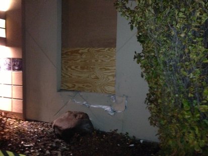 Oneida Casino on Mason Street struck by an alleged drunk driver on Thursday Nov. 21, 2013. (Photo from: FOX 11). Oneida Casino on Mason Street struck by an alleged drunk driver on Thursday Nov. 21, 2013. (Photo from: FOX 11).